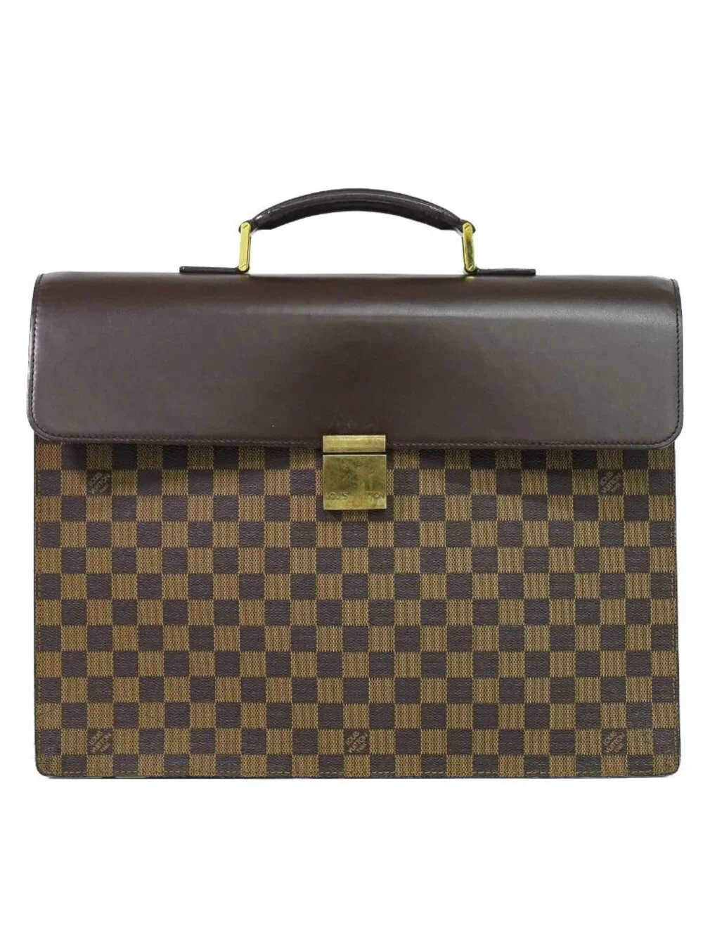 Louis Vuitton LV Altona GM Damier Ebene Business Bag Handbag Brown Bag